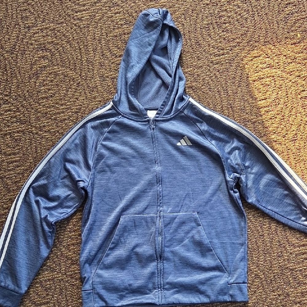 Adidas Kids Blue Zip-Up Hoodie